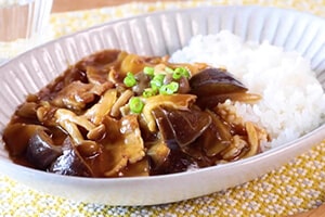 豚肉となすの和風カレー