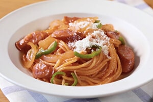 フライパンナポリタン