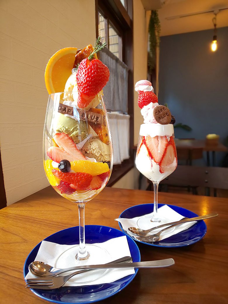 名古屋市中村区・岩塚にある「Cafe blue (カフェブル)」のパフェが可愛くて美味しい♡♡