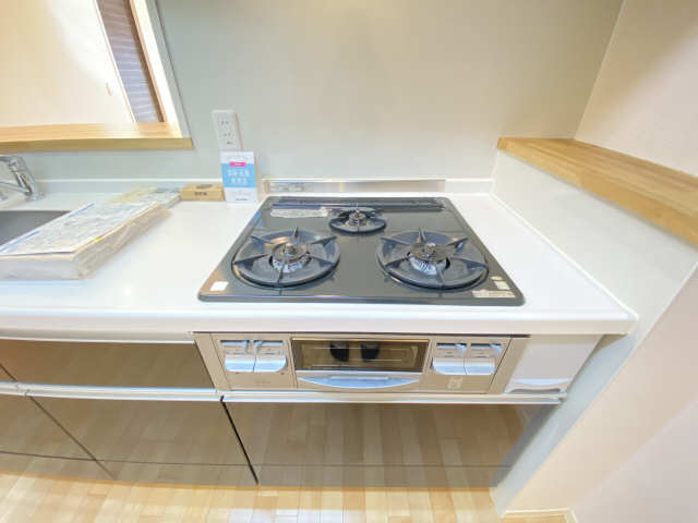 グリル付き3口コンロ