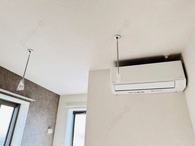 エアコンと室内物干し
