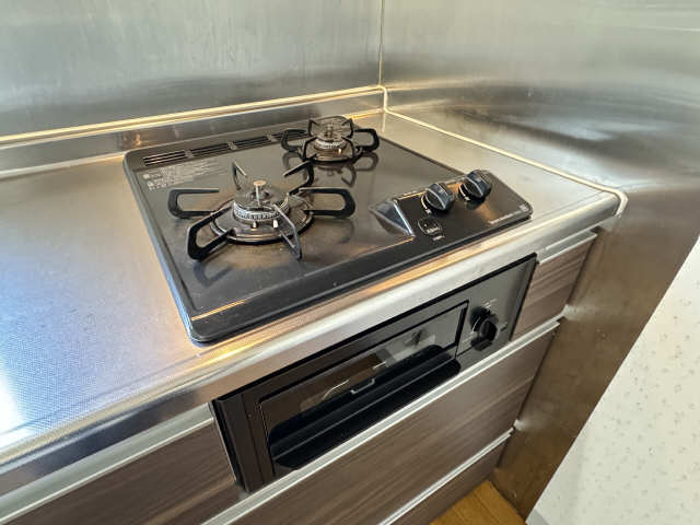 グリル付2口コンロ