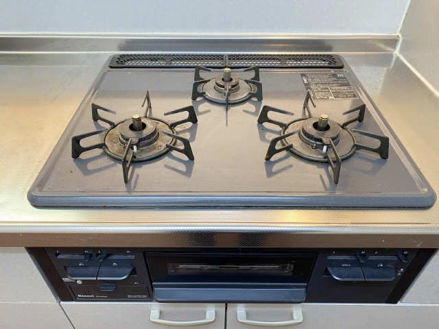グリル付3口コンロ
