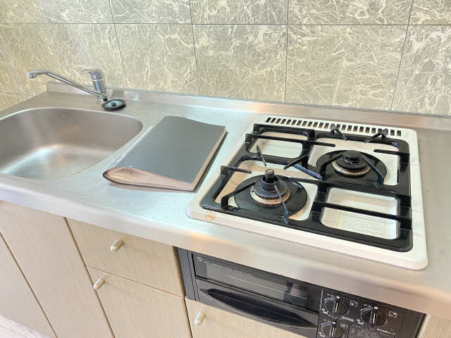 グリル付2口コンロ