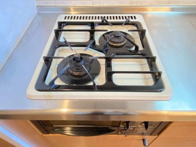 グリル付2口コンロ