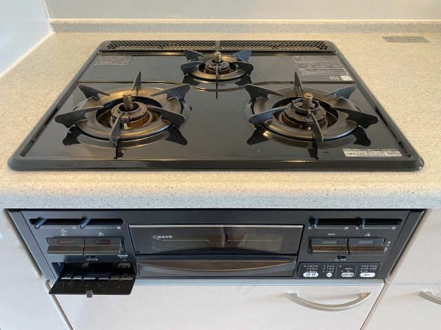 グリル付3口コンロ