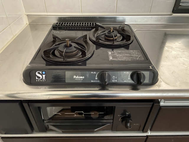 グリル付2口コンロ