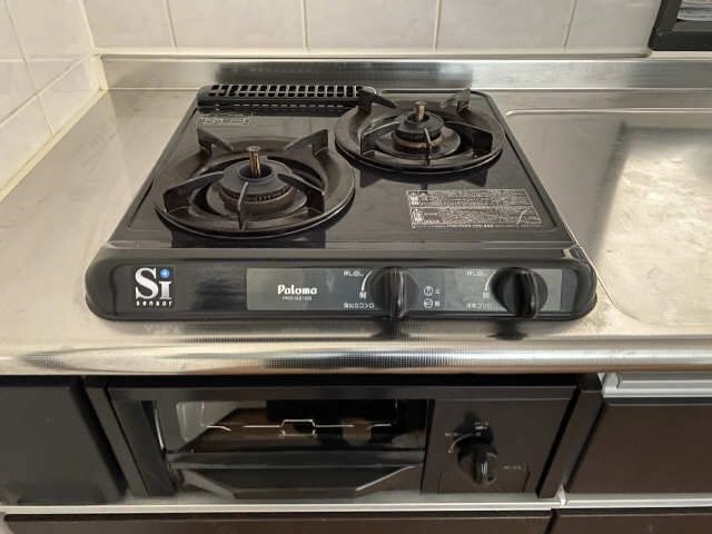 グリル付2口コンロ