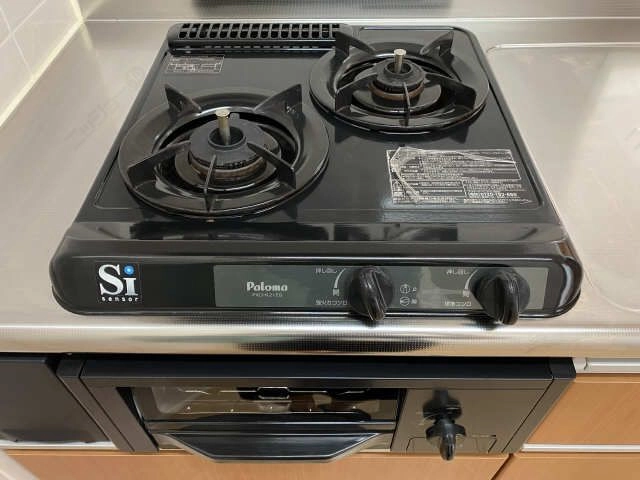 グリル付2口コンロ