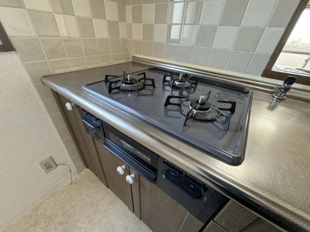 グリル付２口コンロ