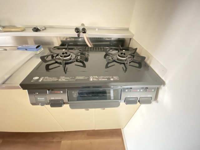 グリル付き2口コンロ