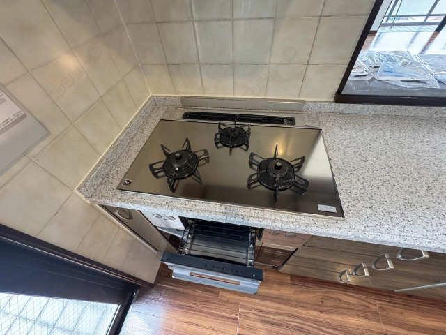 3口ガスコンロ(グリル付)