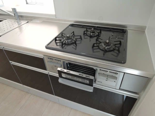 3口グリル付きコンロ